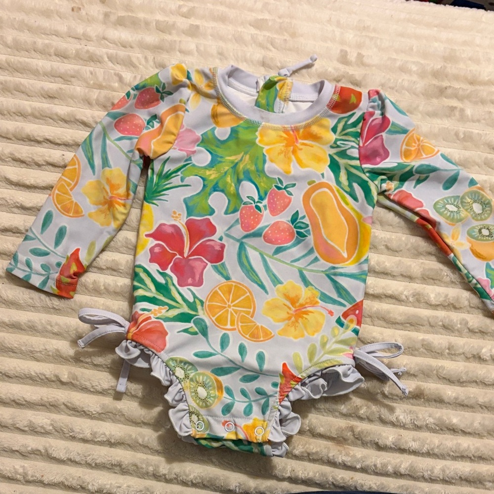 🚨Caden Lane🚨Tropical Floral Kids Rashguard